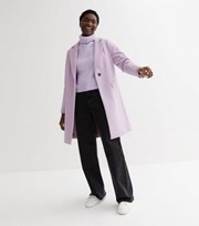 New Look Lilac Lined Long Formal Coat